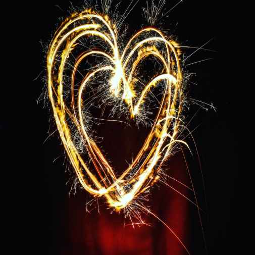 heart shaped fireworks